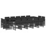 Set comedor de jardín con cojines 15 pzas ratán sintético negro by , Garden sets - Ref: Foro24-3211051, Price: 858,76 €, Disc...