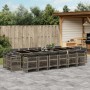 Set comedor de jardín 17 pzas y cojines ratán sintético gris by , Garden sets - Ref: Foro24-3211064, Price: 1,00 €, Discount: %