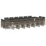 Set comedor de jardín 17 pzas y cojines ratán sintético gris by , Garden sets - Ref: Foro24-3211064, Price: 1,00 €, Discount: %