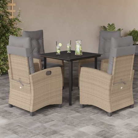 Set comedor de jardín 5 pzas con cojines ratán sintético beige von , Gartensets - Ref: Foro24-3212833, Preis: 533,31 €, Rabat...