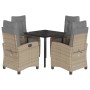Set comedor de jardín 5 pzas con cojines ratán sintético beige von , Gartensets - Ref: Foro24-3212833, Preis: 533,31 €, Rabat...