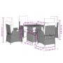 Set comedor de jardín 5 pzas con cojines ratán sintético beige by , Garden sets - Ref: Foro24-3277472, Price: 626,05 €, Disco...