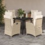 Set comedor de jardín 5 pzas con cojines ratán sintético beige | Foro24.es | Tu tienda online para hogar, jardín y más Foro24.es