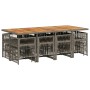 Set comedor de jardín con cojines 13 pzas ratán sintético gris by , Garden sets - Ref: Foro24-3210986, Price: 720,01 €, Disco...