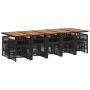 Set comedor de jardín con cojines 15 pzas ratán sintético negro by , Garden sets - Ref: Foro24-3210999, Price: 830,01 €, Disc...