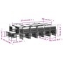 Set comedor de jardín con cojines 15 pzas ratán sintético negro by , Garden sets - Ref: Foro24-3210999, Price: 830,01 €, Disc...