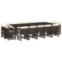Set comedor de jardín y cojines 15 pzas ratán sintético marrón | Foro24.es | Tu tienda online para hogar, jardín y más Foro24.es