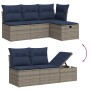 Set de sofás de jardín 9 pzas con cojines ratán sintético gris | Foro24.es | Tu tienda online para hogar, jardín y más Foro24.es