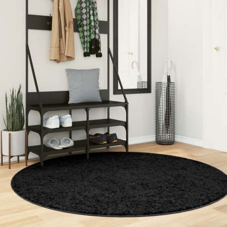 Alfombra de pelo corto OVIEDO negro Ø 160 cm de , Alfombras - Ref: Foro24-375568, Precio: 71,51 €, Descuento: %