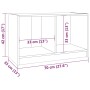 TV-Schrank aus massivem Kiefernholz, grau, 70 x 33 x 42 cm von vidaXL, TV-Möbel - Ref: Foro24-809944, Preis: 32,80 €, Rabatt: %