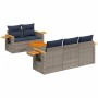 Set de sofás de jardín 6 pzas con cojines ratán sintético gris by , Garden sets - Ref: Foro24-3226628, Price: 466,59 €, Disco...