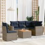 Set de sofás de jardín 6 pzas con cojines ratán sintético gris von , Gartensets - Ref: Foro24-3256460, Preis: 441,96 €, Rabat...