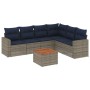 Set de sofás de jardín 7 pzas con cojines ratán sintético gris de , Conjuntos de jardín - Ref: Foro24-3256474, Precio: 509,06...