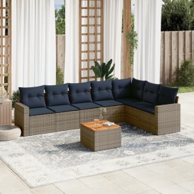 Set de sofás de jardín 8 pzas con cojines ratán sintético gris de , Conjuntos de jardín - Ref: Foro24-3256488, Precio: 569,12...