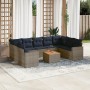 Set de sofás de jardín 10 pzas con cojines ratán sintético gris de , Conjuntos de jardín - Ref: Foro24-3256600, Precio: 737,0...