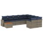 Set de sofás de jardín 10 pzas con cojines ratán sintético gris by , Garden sets - Ref: Foro24-3256621, Price: 737,07 €, Disc...