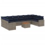Set de sofás de jardín 11 pzas y cojines ratán sintético gris von , Gartensets - Ref: Foro24-3256628, Preis: 794,30 €, Rabatt: %