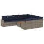 Set de sofás de jardín 11 pzas y cojines ratán sintético gris de , Conjuntos de jardín - Ref: Foro24-3256635, Precio: 763,38 €