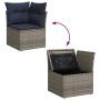 Set de sofás de jardín 11 pzas y cojines ratán sintético gris de , Conjuntos de jardín - Ref: Foro24-3256649, Precio: 794,30 ...