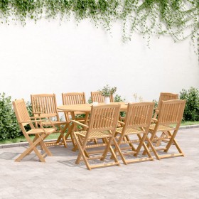 Juego de comedor de jardín 9 piezas madera maciza de acacia de , Conjuntos de jardín - Ref: Foro24-3214239, Precio: 514,66 €,...