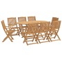 Juego de comedor de jardín 9 piezas madera maciza de acacia von , Gartensets - Ref: Foro24-3214239, Preis: 514,66 €, Rabatt: %