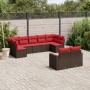 Set de sofás de jardín 9 pzas y cojines ratán sintético marrón | Foro24.es | Tu tienda online para hogar, jardín y más Foro24.es