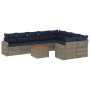 Set de sofás de jardín 10 pzas con cojines ratán sintético gris von , Gartensets - Ref: Foro24-3256614, Preis: 737,07 €, Raba...