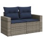 Set de sofás de jardín 11 pzas y cojines ratán sintético gris by , Garden sets - Ref: Foro24-3219511, Price: 768,52 €, Discou...