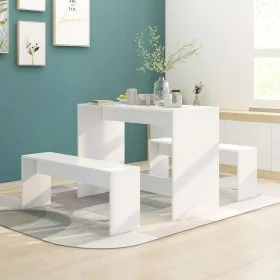 White plywood 3-piece dining set by vidaXL, Furniture sets for kitchens and dining rooms - Ref: Foro24-809476, Price: 97,53 €...