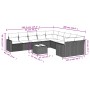 Set de sofás de jardín 11 pzas y cojines ratán sintético gris by , Garden sets - Ref: Foro24-3219511, Price: 768,52 €, Discou...