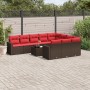 Set de sofás de jardín 11 pzas cojines ratán sintético marrón von , Gartensets - Ref: Foro24-3219494, Preis: 752,86 €, Rabatt: %