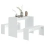 3-teiliges Esszimmerset aus weißem Sperrholz von vidaXL, Möbelsets für Küchen und Esszimmer - Ref: Foro24-809476, Preis: 97,4...