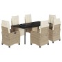Set comedor de jardín 7 pzas con cojines ratán sintético beige by , Garden sets - Ref: Foro24-3213014, Price: 1,00 €, Discoun...