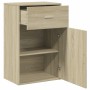 Armario almacenaje madera ingeniería roble Sonoma 56,5x39x90 cm de , Taquillas y armarios de almacenamiento - Ref: Foro24-840...