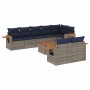 Set de sofás de jardín 9 pzas con cojines ratán sintético gris | Foro24.es | Tu tienda online para hogar, jardín y más Foro24.es