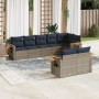Set de sofás de jardín 8 pzas con cojines ratán sintético gris | Foro24.es | Tu tienda online para hogar, jardín y más Foro24.es