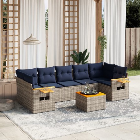 Set de sofás de jardín 8 pzas con cojines ratán sintético gris by , Garden sets - Ref: Foro24-3226656, Price: 588,42 €, Disco...