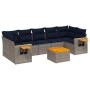 Set de sofás de jardín 8 pzas con cojines ratán sintético gris by , Garden sets - Ref: Foro24-3226656, Price: 588,42 €, Disco...