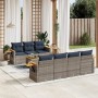 Set de sofás de jardín 8 pzas con cojines ratán sintético gris by , Garden sets - Ref: Foro24-3226649, Price: 602,86 €, Disco...