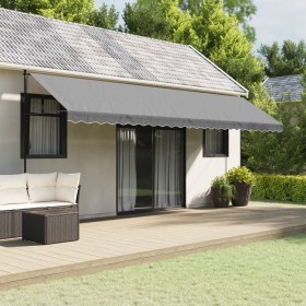 Tela de cenefa de toldo de repuesto rayas gris antracita 6 m de , Toldos - Ref: Foro24-367767, Precio: 16,20 €, Descuento: %