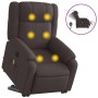 Sillón masaje eléctrico reclinable elevable tela marrón oscuro by , Armchairs - Ref: Foro24-3205243, Price: 330,71 €, Discoun...