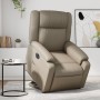 Sillón elevable eléctrico cuero artificial capuchino by , Armchairs - Ref: Foro24-3205170, Price: 347,15 €, Discount: %