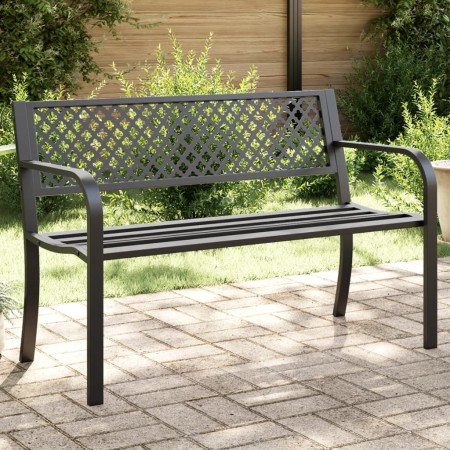 Banco de jardín de acero negro 119 cm | Foro24.es | Tu tienda online para hogar, jardín y más Foro24.es
