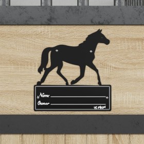 Placa de identificación de establo de acero negro von , Reitausrüstung und Zubehör - Ref: Foro24-172478, Preis: 17,52 €, Raba...