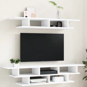 Muebles de TV de pared madera de ingeniería blanco de , Muebles TV - Ref: Foro24-840730, Precio: 65,92 €, Descuento: %
