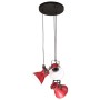 Lámpara de techo rojo desgastado 25 W E27 30x30x100 cm de , Lámparas - Ref: Foro24-371861, Precio: 47,69 €, Descuento: -5%%