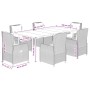 Set comedor jardín 7 pzas y cojines ratán sintético gris von , Gartensets - Ref: Foro24-3262859, Preis: 1,00 €, Rabatt: %