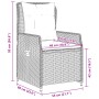 Set comedor jardín 7 pzas y cojines ratán sintético gris von , Gartensets - Ref: Foro24-3262859, Preis: 1,00 €, Rabatt: %