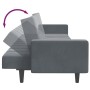 Sofá cama de 2 plazas con taburete terciopelo gris oscuro by , Sofas - Ref: Foro24-3258134, Price: 344,26 €, Discount: %