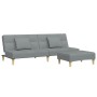 Sofá cama de 2 plazas con taburete tela gris claro by , Sofas - Ref: Foro24-3258103, Price: 317,35 €, Discount: %